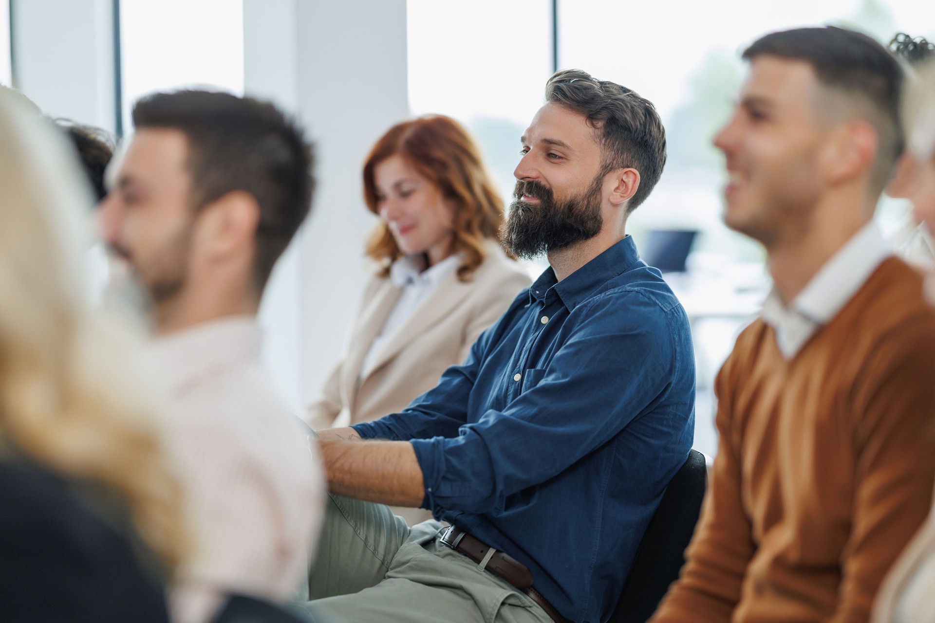 Business Professionals Engaged in a Corporate Training Session